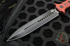 Heretic Nephilim Double Edge Fixed Blade - Battleworn Black with Red/Black G-10 Scales H003-8A-REDBLK