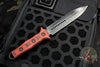 Heretic Nephilim Double Edge Fixed Blade - Battleworn Black with Red/Black G-10 Scales H003-8A-REDBLK
