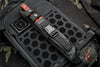 Heretic Nephilim Double Edge Fixed Blade - Battleworn Black with Red/Black G-10 Scales H003-8A-REDBLK