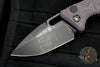 Heretic Knives Medusa Auto Knife Purple Camo Carbon Fiber Handles - Tanto Edge Two Tone Black DLC Blade H011-6A-PUCF