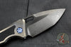 Heretic Knives Medusa Auto Knife DLC Titanium Handles with Ray Skin Inlay- Tanto Edge Battleworn DLC Blade H011-6A-Ti/Ray
