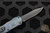 Heretic Manticore-S OTF Knife- Recurve Edge- Blue Ano/Blue Camo Carbon Handle- Black DLC Blade H025-6A-BLU/CF