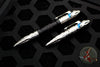 Heretic Thoth Pen- Stonewashed Titanium Tail and End Cap-Black Aluminum Barrel-Blue Bolt
