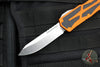 Heretic Colossus OTF Auto- Single Edge- Orange Handle- Stonewash Plain Edge H039-2A-ORG