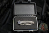 Jeremy Krammes Custom Flipper - Carved Carbon Fiber and Zirconium Scale with San Mai Damascus Blade