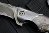 Jeremy Krammes Custom Flipper - Carved Carbon Fiber and Zirconium Scale with San Mai Damascus Blade