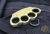 Marfione Custom F-off Hand Tank Paperweight- Titanium- Antique Gold Finish- F-Off Logo 430-MCK TI ANTGOFO