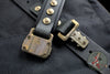 Marfione "APIS" Belt, Mens Black Buffalo Leather with Titanium Bronze Buckle