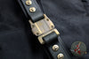 Marfione "APIS" Belt, Mens Black Buffalo Leather with Titanium Bronze Buckle