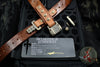 Marfione "APIS" Belt, Mens Distressed Brown Buffalo Leather with Bronzed Titanium Buckle
