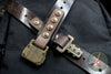 Marfione "APIS" Belt, Mens Distressed Dark Brown Buffalo Leather with Bronzed Titanium Buckle