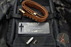 Marfione "APIS" Belt, Mens Brown Buffalo Leather with Titanium Bronze Buckle