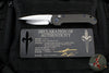 Marfione Custom LUDT- Carbon Fiber Scales and Inlaid Button- Mirror Polished Blade and Blue-Ringed HW 335-MCK HPCFBL