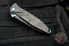 Marfione Custom Socom Elite Tanto Edge Black Camo Fat Carbon Fiber DLC Two-Tone Apocalyptic Blade with Blue Titanium 360-MCK TE BLKCAMOFATCF DLCTTAP