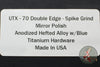 Marfione Custom UTX-70 Double Edge Spike Grind Mirror Polish Blue HW 347-MCK DE HPBL