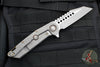 Marfione Custom Warhound Folder- Apocalyptic Finished Titanium Handle- Two-Tone Apocalyptic Finished Blade- Bronze Hardware 391-MCK APOCBR