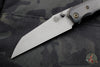 Munroe Knives custom Basilisk Bronzed Titanium and Black G-10