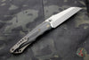 Munroe Knives custom Basilisk Bronzed Titanium and Black G-10