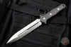 Heretic Nephilim Double Edge Fixed Blade - Stonewash with Carbon Fiber Scales SN05 H003-2A-CF