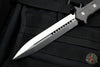 Heretic Nephilim Double Edge Fixed Blade - Stonewash with Carbon Fiber Scales SN05 H003-2A-CF