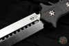 Heretic Nephilim Double Edge Fixed Blade - Stonewash with Carbon Fiber Scales SN05 H003-2A-CF