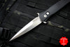 Protech Large Don Black 3D Machined Ringed Pattern Handle Satin Blade and Hardware 1925