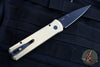 Protech- Godson Out The Side Auto (OTS)- Custom Stonewash Bronze Aluminum Handle- Fat Carbon "Dark Matter Gold" Inlay- Black DLC Blade- Black Pearl Inlaid Button 2023Godson.002