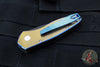 Protech Custom Sprint- California Legal Auto-Two Tone Finished Titanium Handle With Wave Pattern- Black DLC Blade 2952