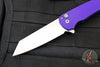 Protech Malibu Flipper- Reverse Tanto- Purple Textured Handle- Stonewash Blade 5205-PURP