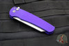 Protech Malibu Flipper- Reverse Tanto- Purple Textured Handle- Stonewash Blade 5205-PURP