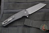 Protech Malibu Flipper- Reverse Tanto- Black Textured Handle- Black DLC Plain Edge 5206