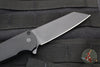 Protech Malibu Flipper- Reverse Tanto- Black Textured Handle- Black DLC Plain Edge 5206
