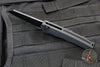 Protech Malibu Flipper- Reverse Tanto- Black Textured Handle- Black DLC Plain Edge 5206