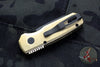 Protech Runt Special Aluminum Bronze Smooth Body DLC Black Reverse Tanto Blade Out The Side (OTS) Auto Knife R5212