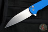 Protech Malibu Flipper- Wharncliffe Blade- Textured Blue Handle- Stonewash Magnacut Steel Blade 5305-BLUE