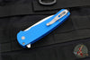 Protech Malibu Flipper- Wharncliffe Blade- Textured Blue Handle- Stonewash Magnacut Steel Blade 5305-BLUE