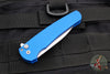 Protech Malibu Flipper- Wharncliffe Blade- Textured Blue Handle- Stonewash Magnacut Steel Blade 5305-BLUE