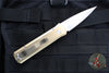 Protech- Godson Out The Side Auto (OTS)- Stonewashed Bronze Aluminum Handle- Satin Blade- MOP Inlaid Button 7110