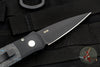 Protech Godson Out The Side Auto (OTS)- Black Handle With Fat Carbon Dark Matter Blue Inlays- Black Blade 7FC31