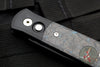 Protech Godson Out The Side Auto (OTS)- Black Handle With Fat Carbon Dark Matter Blue Inlays- Black Blade 7FC31