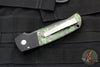 Protech GXIII Terzuola ATCF Out The Side (OTS) Auto Knife- Black Handle with Green/Black Fat Carbon Inlays- Stonewash Magnacut DLC Black Blade- G13 ATCH