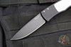 Protech Magic "Whiskers" Tuxedo Black W/ White Micarta Inlay Out The Side (OTS) Auto Hidden Bolster Release Knife Black Blade BR-1.52