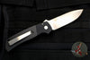 Protech Auto Terzuola ATCF Out The Side (OTS) Auto Knife- Black Handle with CF Inlays- Stonewash Magnacut Steel Blade BT2704