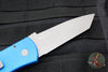 Protech Emerson CQC7 Tanto Out The Side Auto (OTS)- Blue Handle- Bead Blast Blade E7T01-BLUE