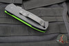 Protech USN Show 2022 Emerson CQC7- Tanto Edge- Out The Side Auto (OTS)- Green/Black G-10 With Black Blade