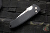 Protech Les George Rockeye Out The Side (OTS) Auto- Black Handle- Stonewash Blade LG301