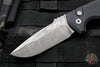 Protech Les George Rockeye Single Edge Out The Side (OTS) Black with Shaw Sterling Silver Skull with Acid Wash Blade LG361-AW