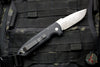 Protech Les George Rockeye Single Edge Out The Side (OTS) Black with Shaw Sterling Silver Skull with Acid Wash Blade LG361-AW