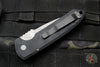 Protech Les George Rockeye Single Edge Out The Side (OTS) Black with Shaw Sterling Silver Skull with Acid Wash Blade LG361-AW