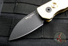Protech Runt Special Aluminum Bronze Smooth Body DLC Black Wharncliffe Blade Out The Side (OTS) Auto Knife R5112